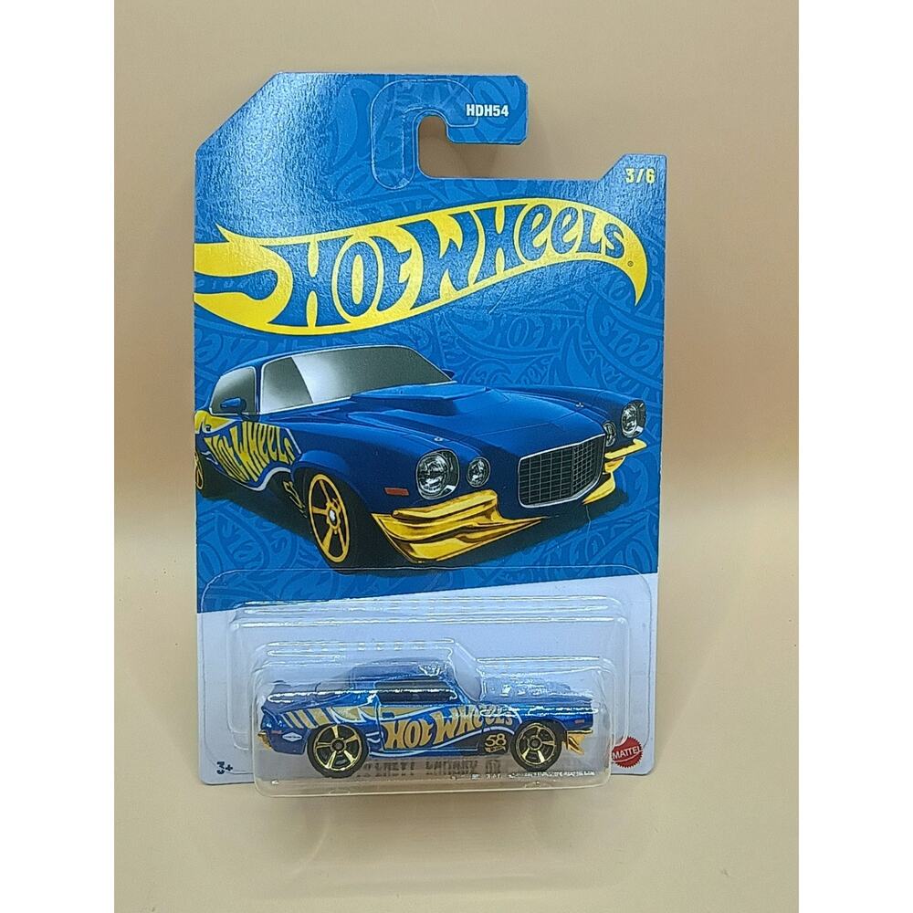 Hot Wheels 70 Camaro RS Blue Gold 58th Anniversary 1:64 Diecast New